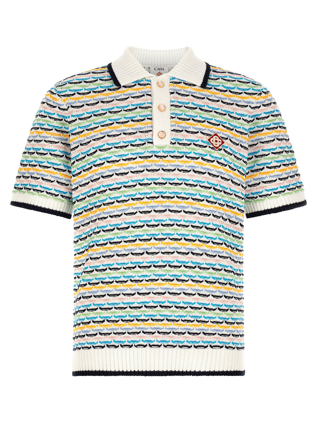 Casablanca Multicolor Cotton Polo Shirt