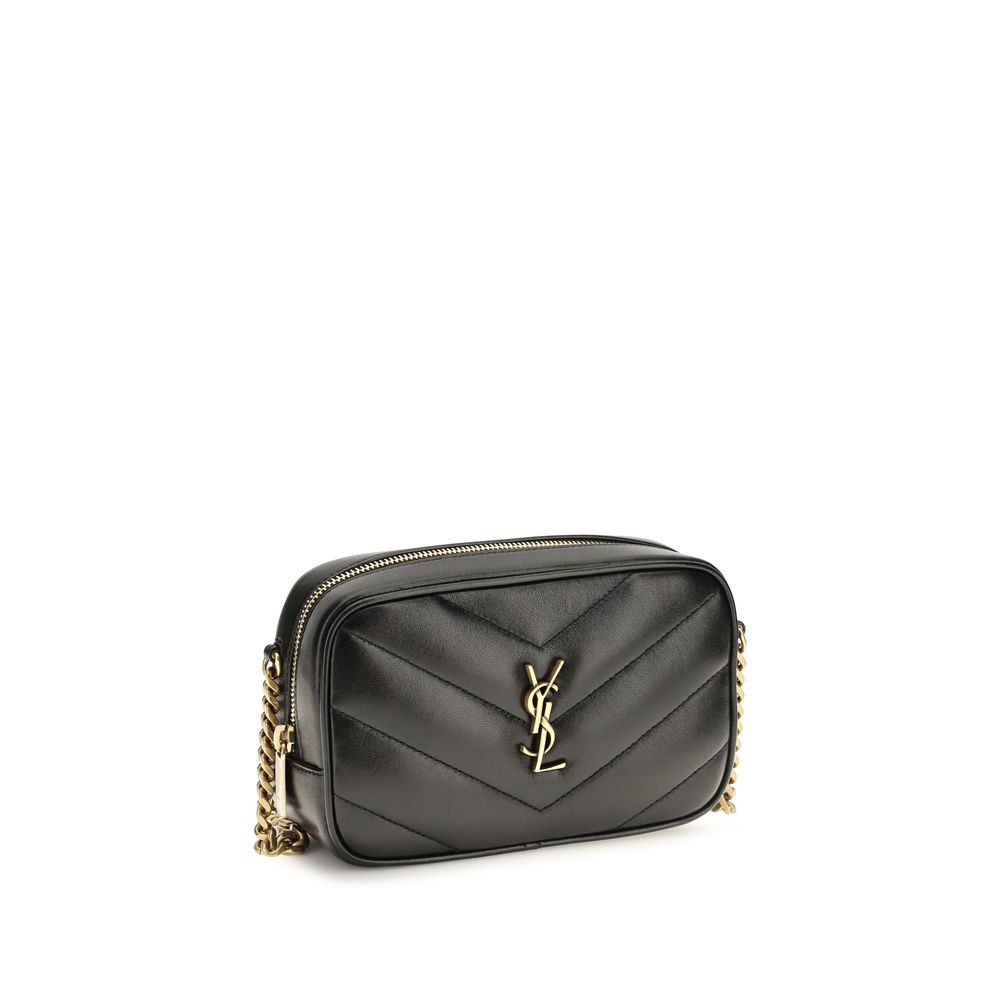 Saint Laurent Black Lamb Ovis Aries Shoulder Bag