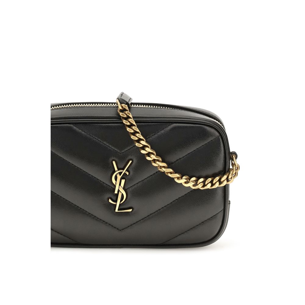 Saint Laurent Black Lamb Ovis Aries Shoulder Bag