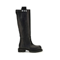 Rick Owens Black Calf Leather Bos Taurus Rain Boots