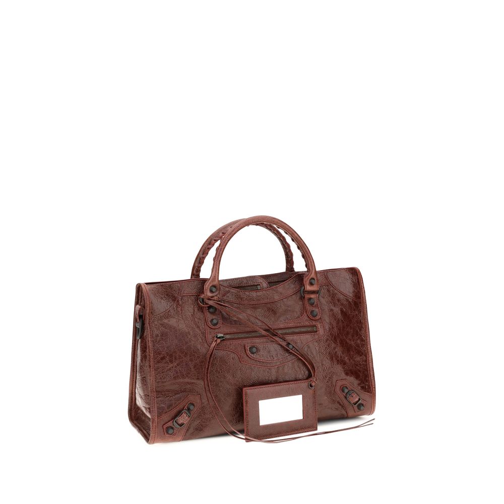 Balenciaga Bordeaux Lamb Ovis Aries Shoulder Bag