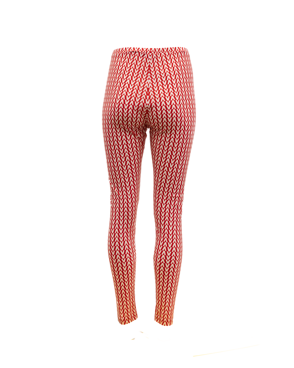 Valentino Garavani Red & White Silk Leggings
