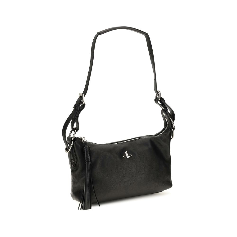 Vivienne Westwood Black Lambskin Shoulder Bag