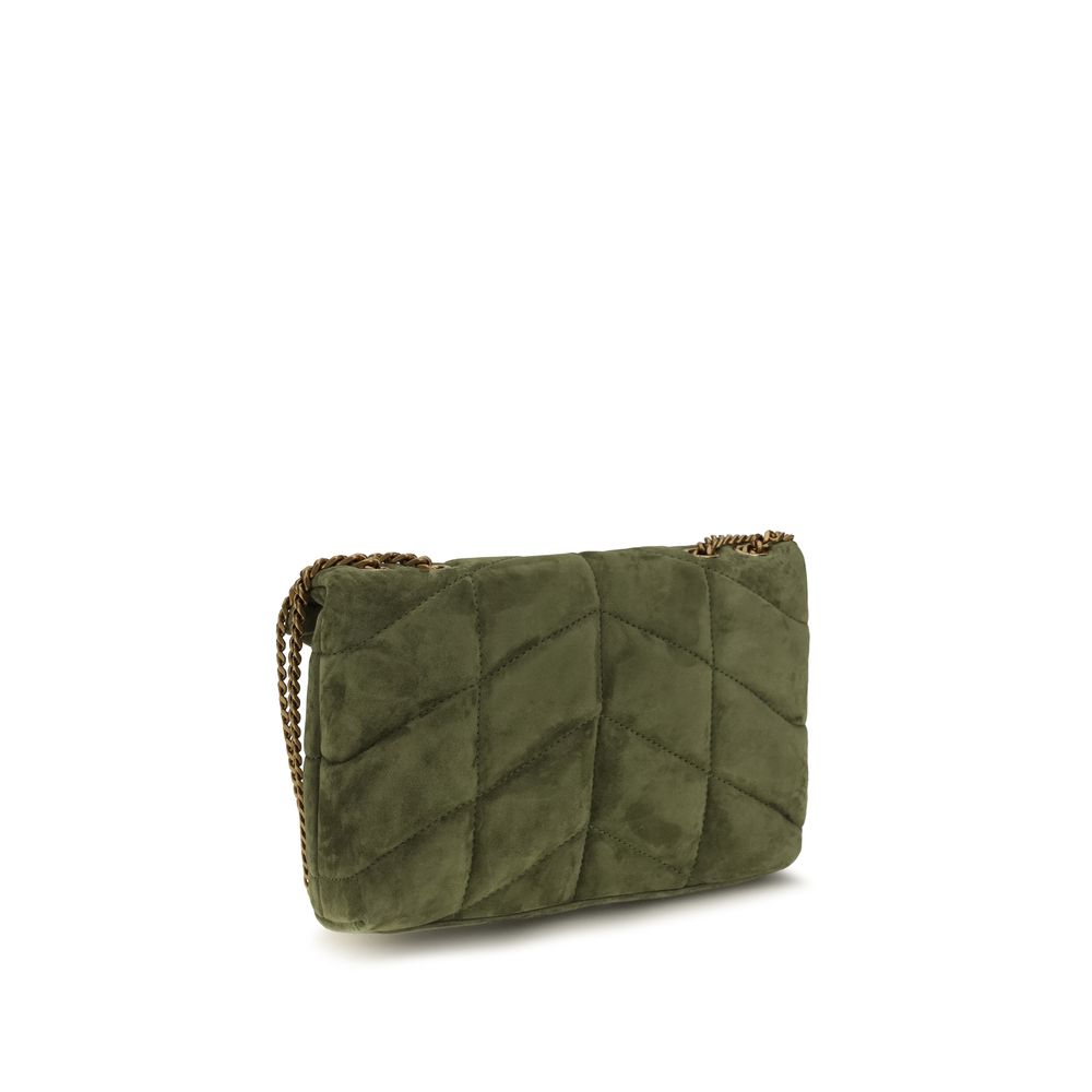 Saint Laurent Bicolor Calf Leather Bos Taurus Shoulder Bag