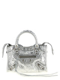 Balenciaga Silver Lamb Leather Crossbody Bag