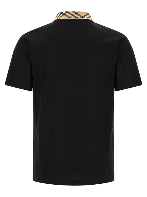 Burberry Black Cotton Polo Shirt