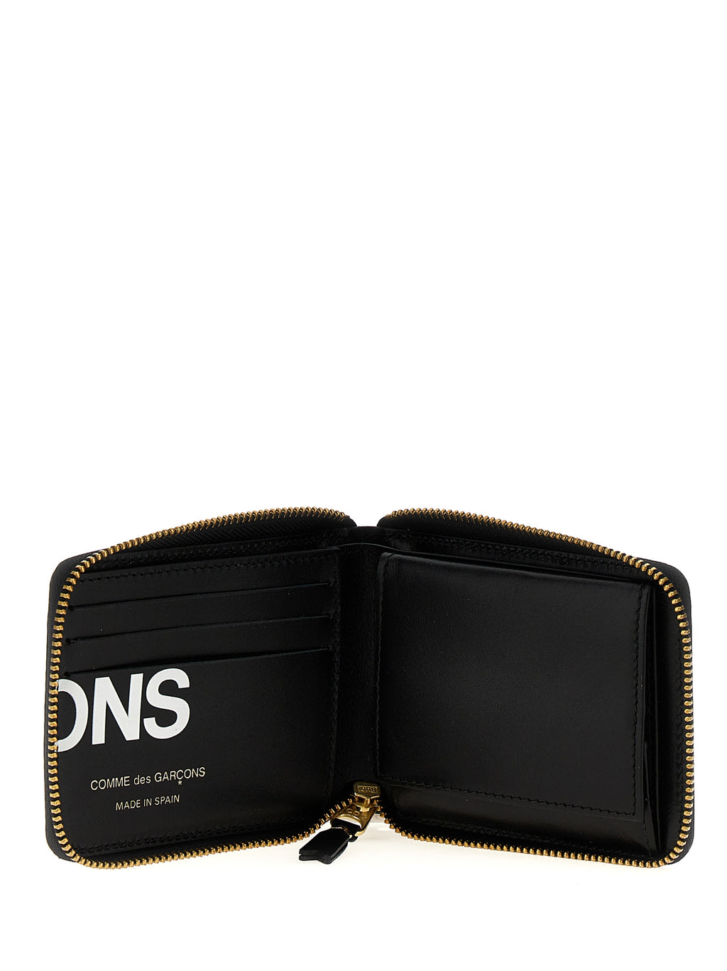 Comme des Garçons White & Black Huge Logo Wallet