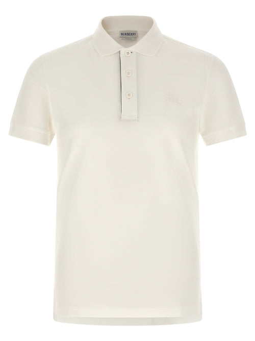 Burberry White Cotton Polo Shirt