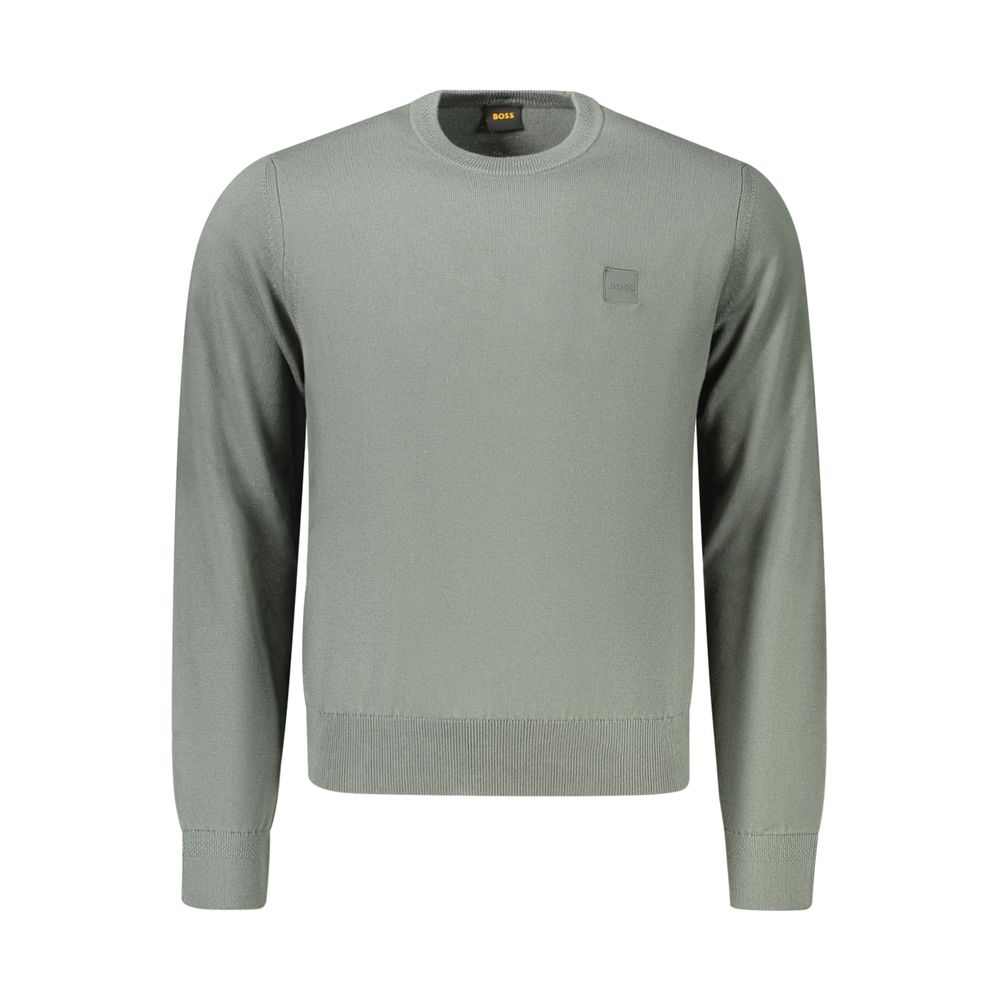 Hugo Boss Green Cotton Men’s Sweater