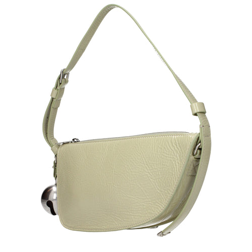 Burberry Green Leather Shoulder Bag