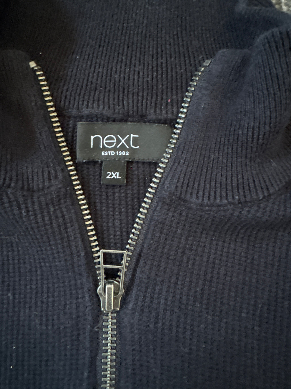 Next Navy Mock-Neck Jumper