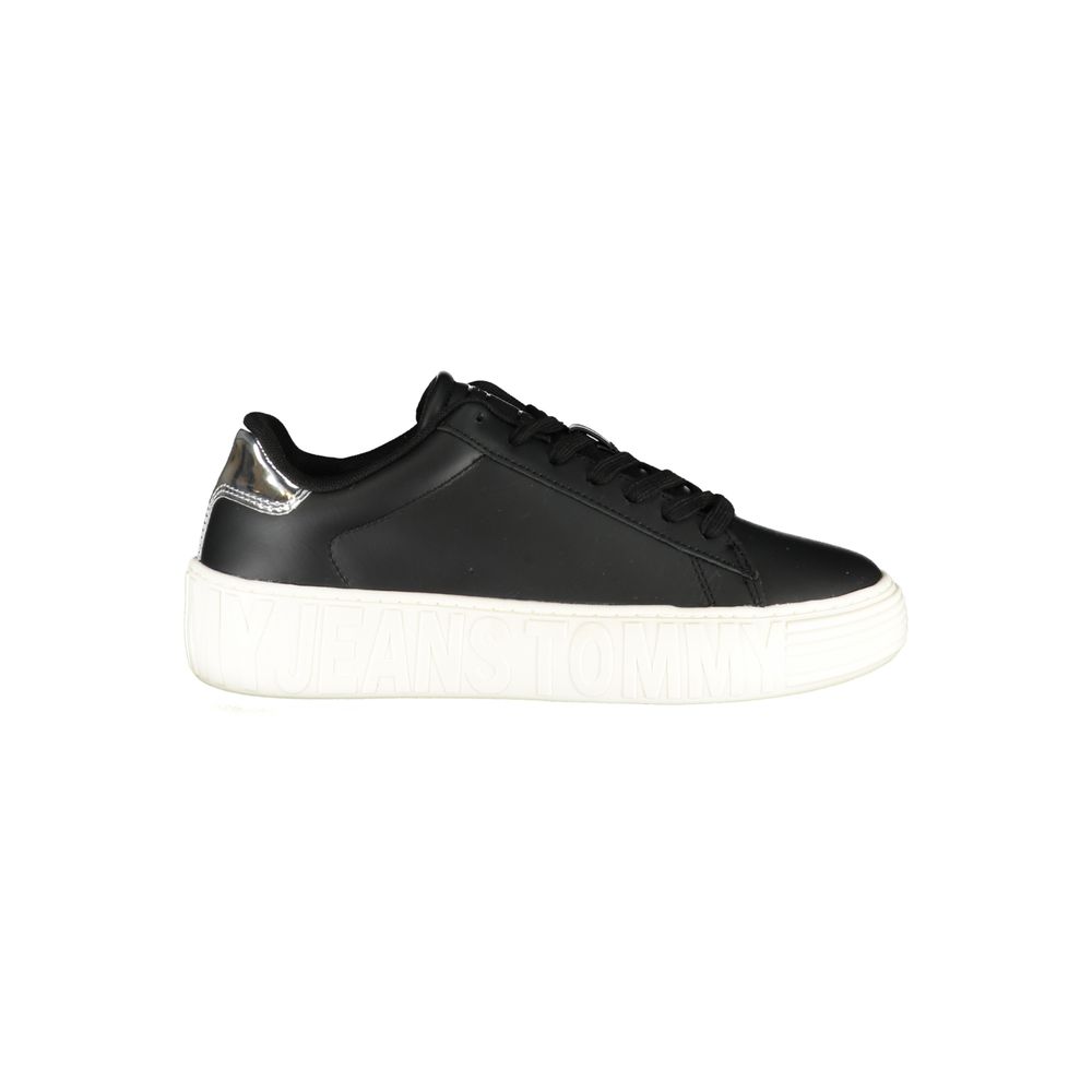 Tommy Hilfiger Black Leather Women’s Sneakers