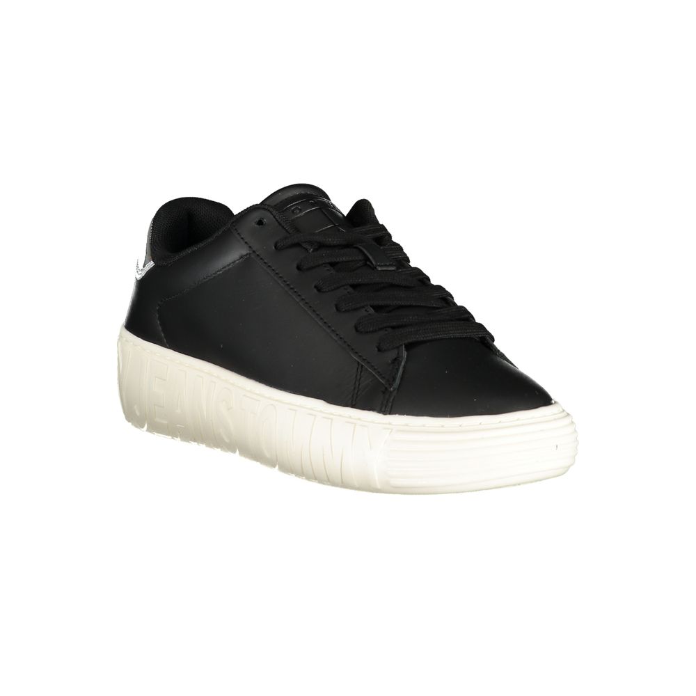 Tommy Hilfiger Black Leather Women’s Sneakers