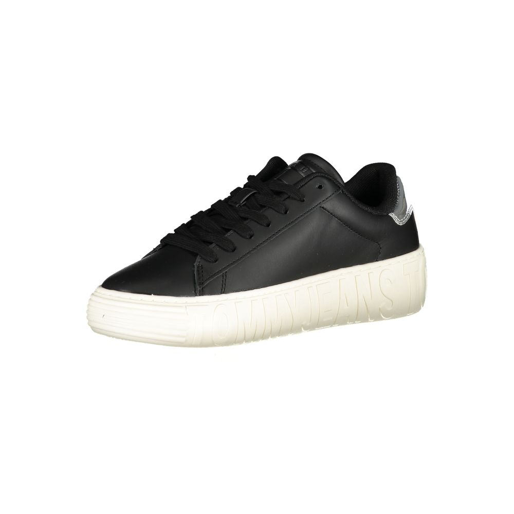 Tommy Hilfiger Black Leather Women’s Sneakers