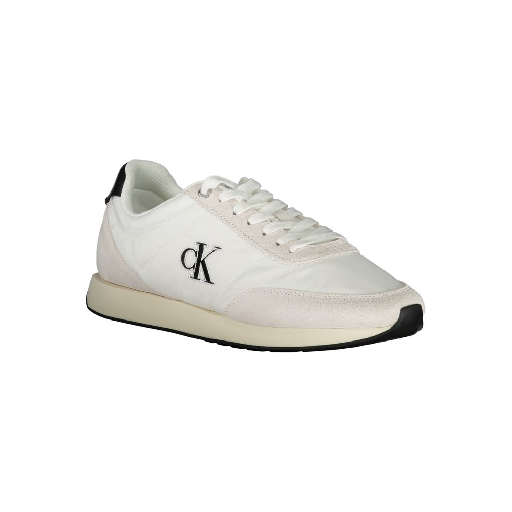 Calvin Klein White Polyester Men’s Sneakers
