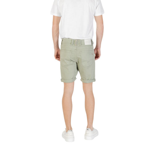 Bicolor Cotton Bermuda Shorts